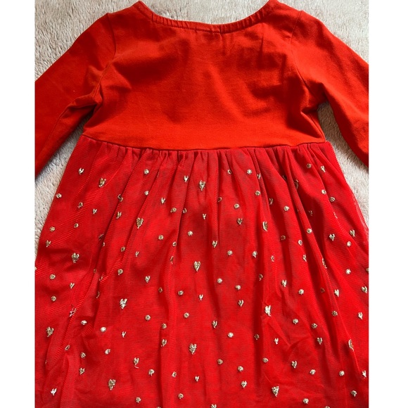 Hanna Andersson Christmas Dress with Tulle and bow embroidered details Sz 2T - Picture 10 of 10